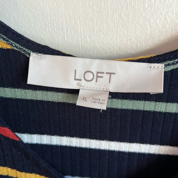 Loft Striped Dress size XL - Picture 3 of 6